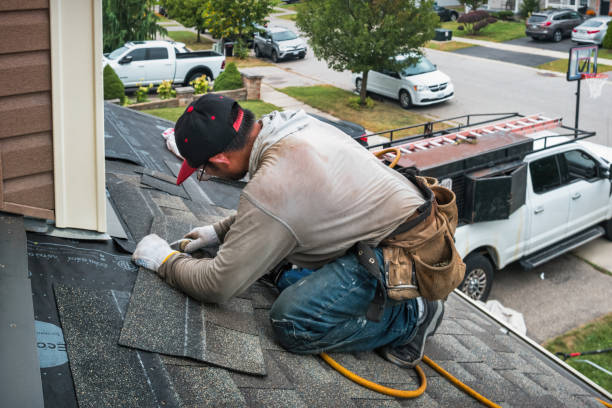 Professional Roofing technician working in Bowman, ND
